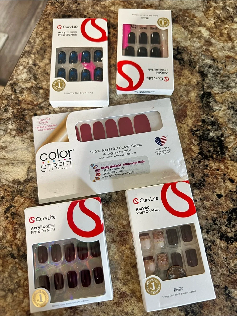 Curly life press on nails